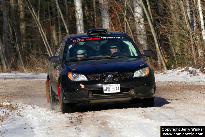 Jonah Becken / Peyton Reece Subaru Impreza 2.5i on SS1, Nemadji Trail East.