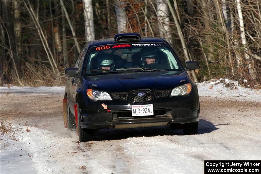 Jonah Becken / Peyton Reece Subaru Impreza 2.5i on SS1, Nemadji Trail East.