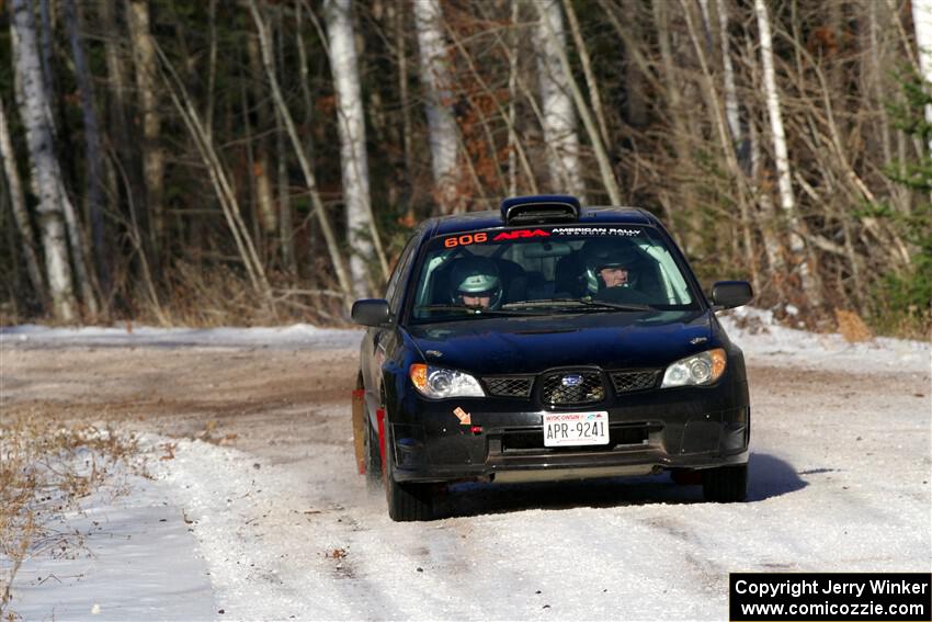 Jonah Becken / Peyton Reece Subaru Impreza 2.5i on SS1, Nemadji Trail East.