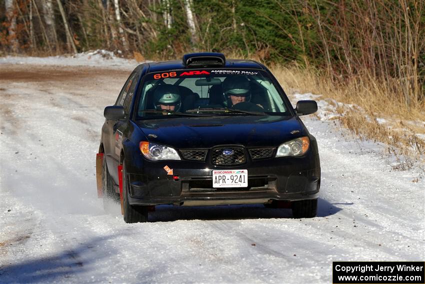 Jonah Becken / Peyton Reece Subaru Impreza 2.5i on SS1, Nemadji Trail East.