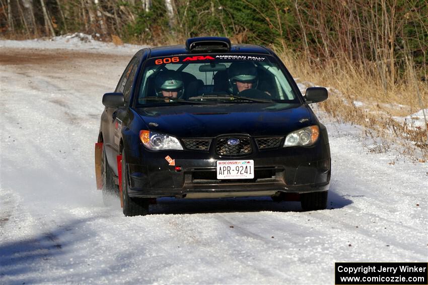 Jonah Becken / Peyton Reece Subaru Impreza 2.5i on SS1, Nemadji Trail East.