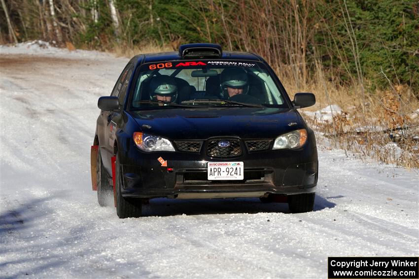 Jonah Becken / Peyton Reece Subaru Impreza 2.5i on SS1, Nemadji Trail East.