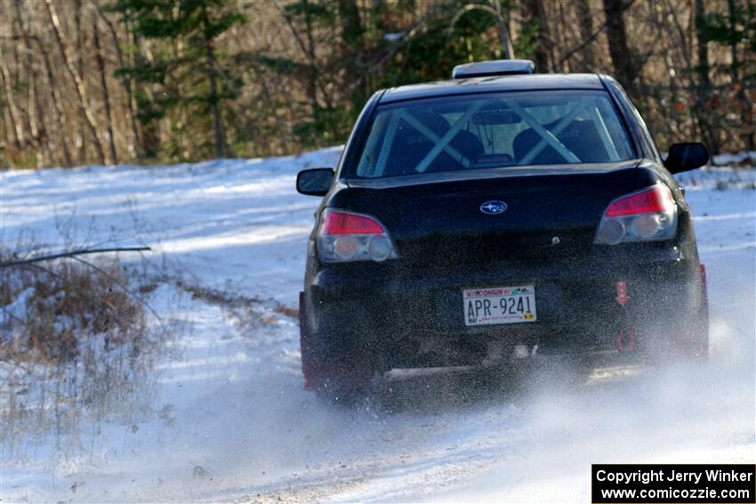 Jonah Becken / Peyton Reece Subaru Impreza 2.5i on SS1, Nemadji Trail East.