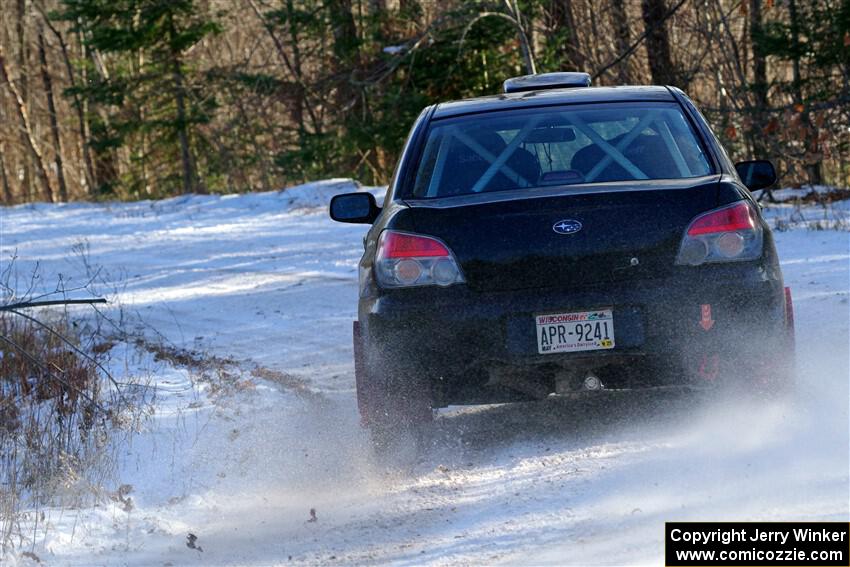 Jonah Becken / Peyton Reece Subaru Impreza 2.5i on SS1, Nemadji Trail East.