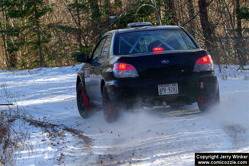 Jonah Becken / Peyton Reece Subaru Impreza 2.5i on SS1, Nemadji Trail East.