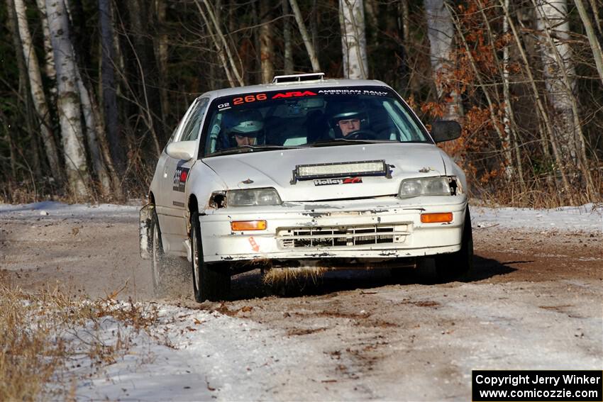 Peyton Goldenstein / Brent Lucio Honda CRX Si on SS1, Nemadji Trail East.