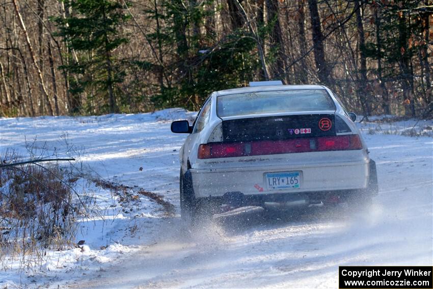 Peyton Goldenstein / Brent Lucio Honda CRX Si on SS1, Nemadji Trail East.