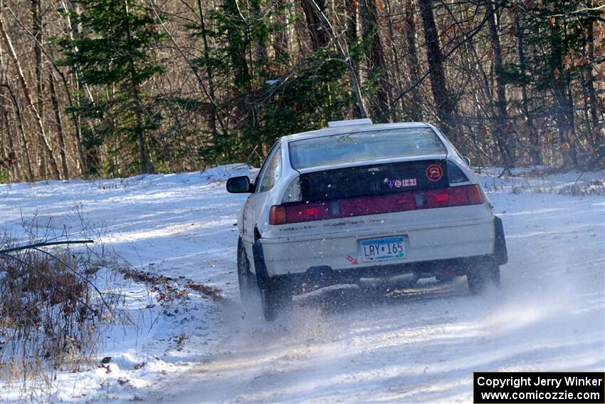 Peyton Goldenstein / Brent Lucio Honda CRX Si on SS1, Nemadji Trail East.