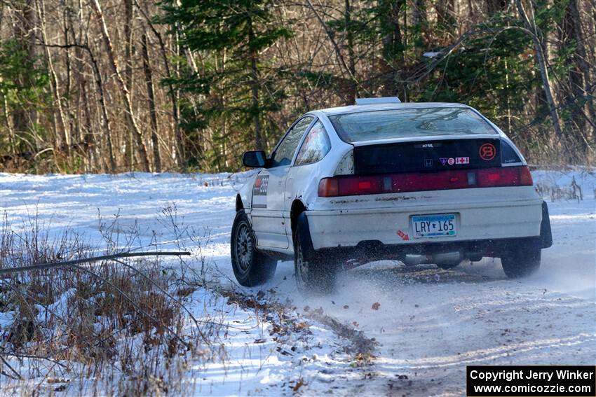 Peyton Goldenstein / Brent Lucio Honda CRX Si on SS1, Nemadji Trail East.