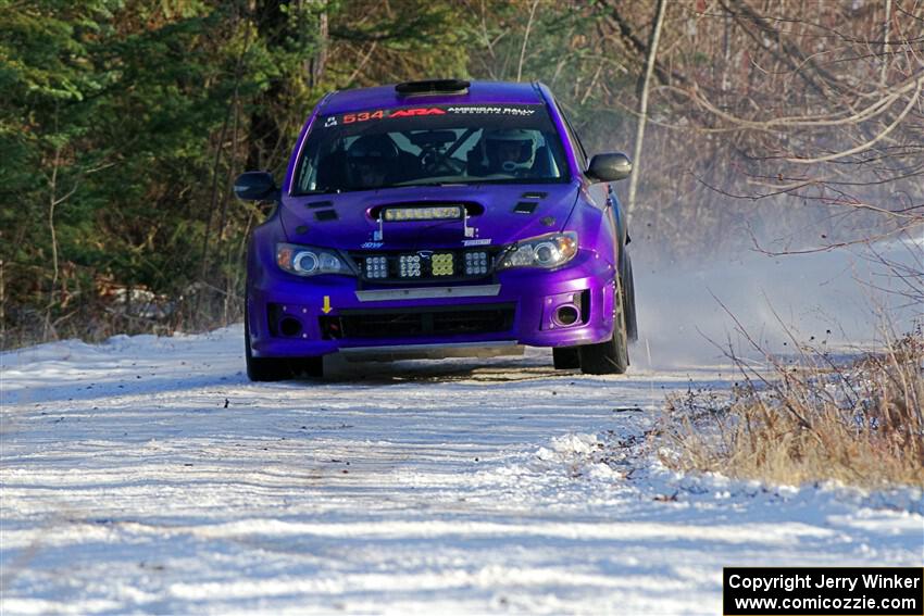 Silas Himes / Aleut Hatfield Subaru WRX STi on SS2, Nemadji Trail West.