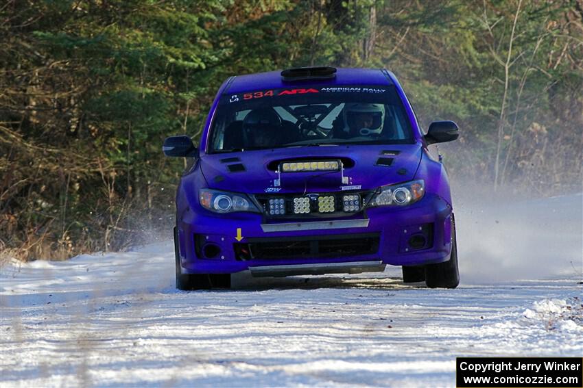 Silas Himes / Aleut Hatfield Subaru WRX STi on SS2, Nemadji Trail West.