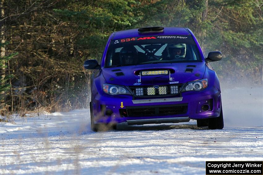 Silas Himes / Aleut Hatfield Subaru WRX STi on SS2, Nemadji Trail West.