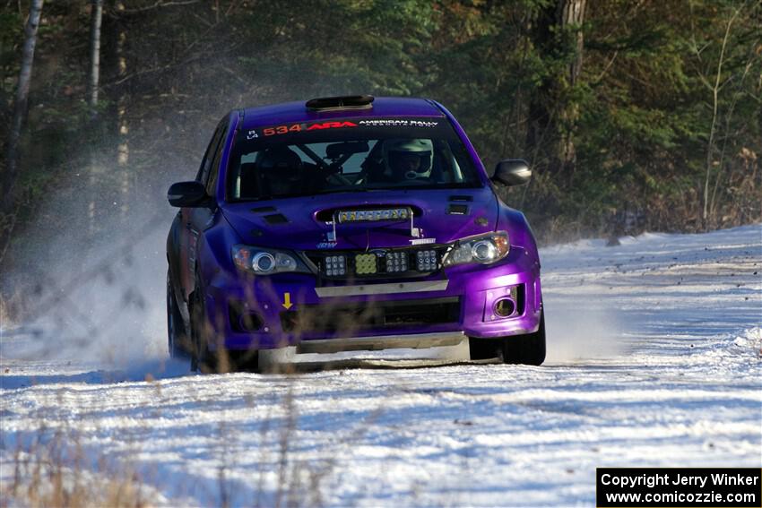 Silas Himes / Aleut Hatfield Subaru WRX STi on SS2, Nemadji Trail West.