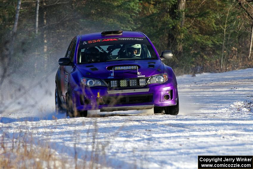 Silas Himes / Aleut Hatfield Subaru WRX STi on SS2, Nemadji Trail West.