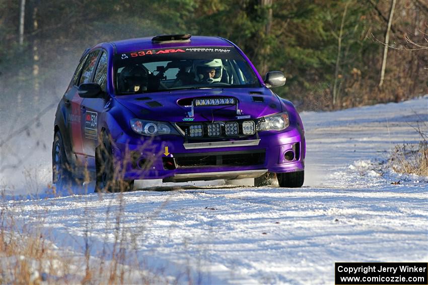 Silas Himes / Aleut Hatfield Subaru WRX STi on SS2, Nemadji Trail West.