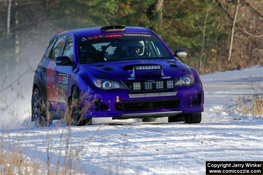 Silas Himes / Aleut Hatfield Subaru WRX STi on SS2, Nemadji Trail West.