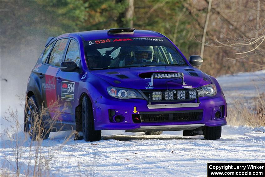 Silas Himes / Aleut Hatfield Subaru WRX STi on SS2, Nemadji Trail West.