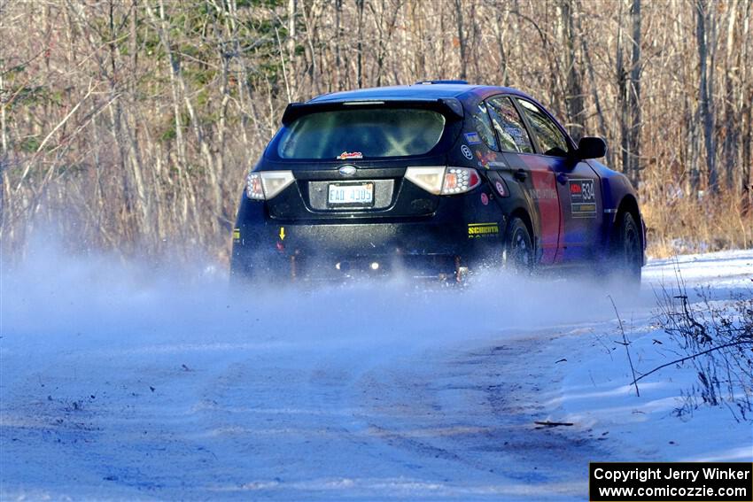 Silas Himes / Aleut Hatfield Subaru WRX STi on SS2, Nemadji Trail West.