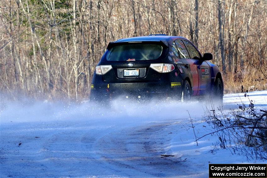 Silas Himes / Aleut Hatfield Subaru WRX STi on SS2, Nemadji Trail West.