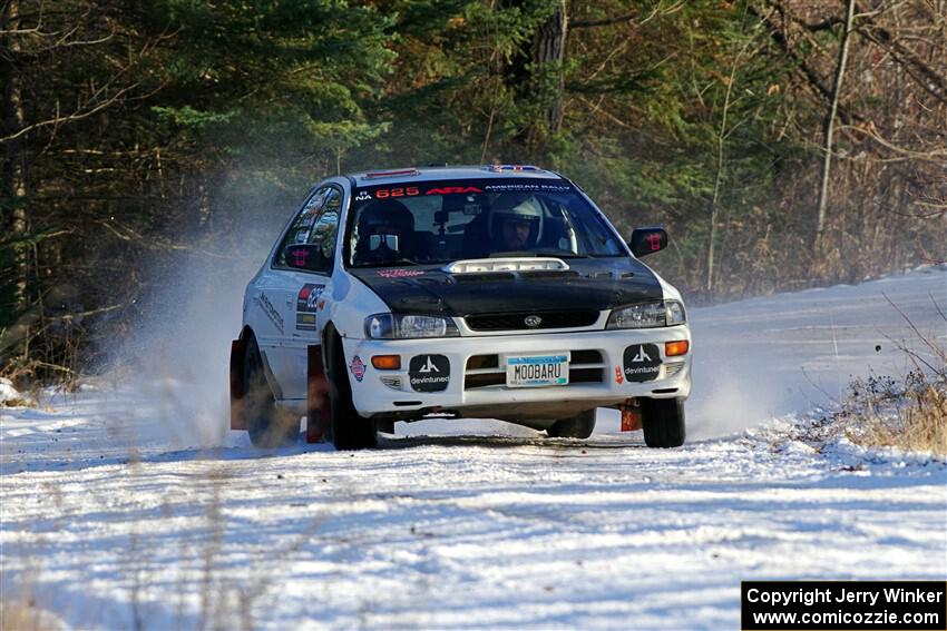 Aidan Hicks / John Hicks Subaru Impreza Wagon on SS2, Nemadji Trail West.