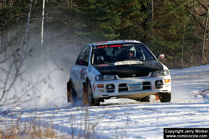 Aidan Hicks / John Hicks Subaru Impreza Wagon on SS2, Nemadji Trail West.