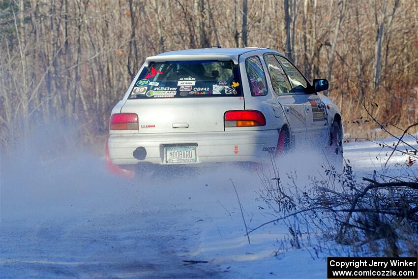 Aidan Hicks / John Hicks Subaru Impreza Wagon on SS2, Nemadji Trail West.