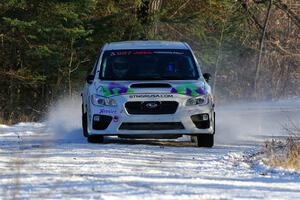 Jamey Randall / Andrew Rausch Subaru WRX on SS2, Nemadji Trail West.