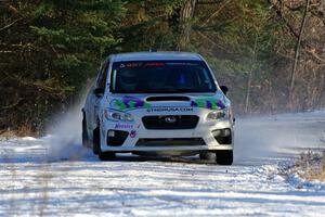 Jamey Randall / Andrew Rausch Subaru WRX on SS2, Nemadji Trail West.