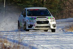 Jamey Randall / Andrew Rausch Subaru WRX on SS2, Nemadji Trail West.