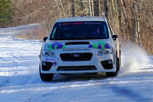 Jamey Randall / Andrew Rausch Subaru WRX on SS2, Nemadji Trail West.