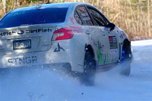 Jamey Randall / Andrew Rausch Subaru WRX on SS2, Nemadji Trail West.