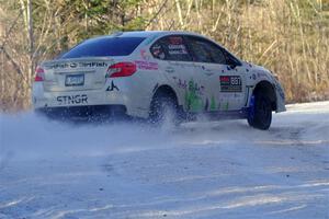 Jamey Randall / Andrew Rausch Subaru WRX on SS2, Nemadji Trail West.