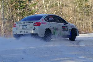 Jamey Randall / Andrew Rausch Subaru WRX on SS2, Nemadji Trail West.