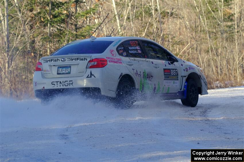 Jamey Randall / Andrew Rausch Subaru WRX on SS2, Nemadji Trail West.