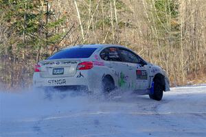 Jamey Randall / Andrew Rausch Subaru WRX on SS2, Nemadji Trail West.