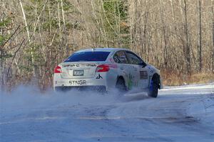 Jamey Randall / Andrew Rausch Subaru WRX on SS2, Nemadji Trail West.