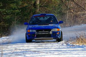 Connor Himes / Elliot Prusi Subaru Impreza on SS2, Nemadji Trail West.