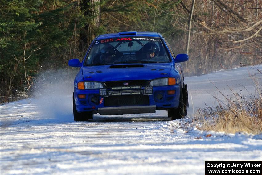 Connor Himes / Elliot Prusi Subaru Impreza on SS2, Nemadji Trail West.