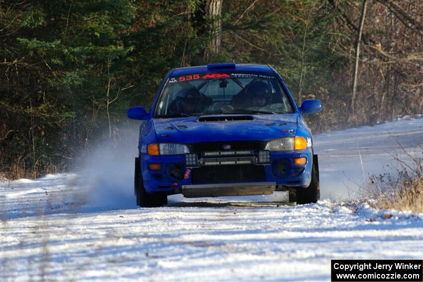 Connor Himes / Elliot Prusi Subaru Impreza on SS2, Nemadji Trail West.