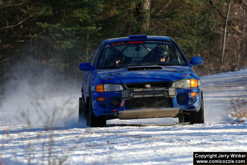 Connor Himes / Elliot Prusi Subaru Impreza on SS2, Nemadji Trail West.