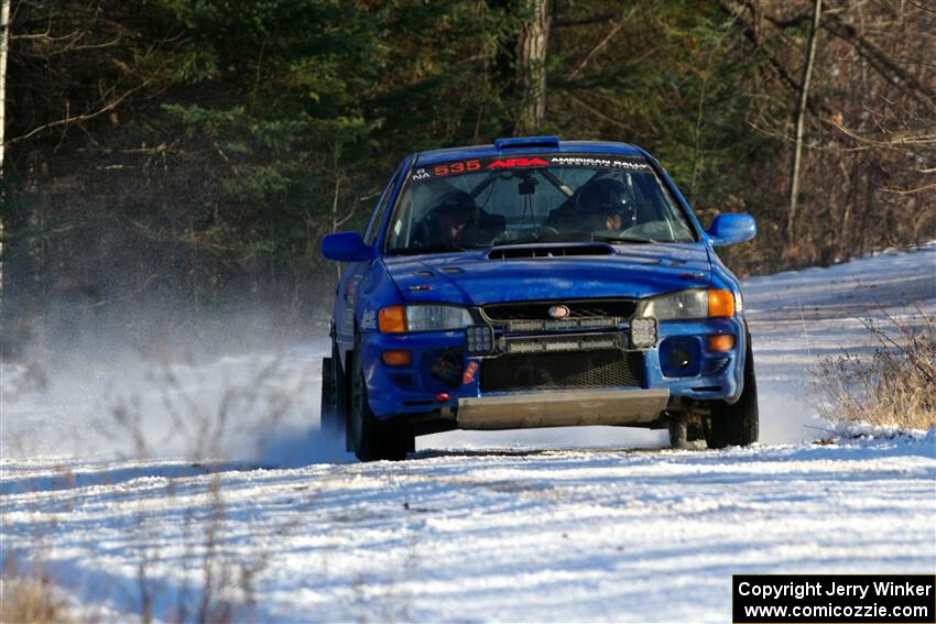 Connor Himes / Elliot Prusi Subaru Impreza on SS2, Nemadji Trail West.