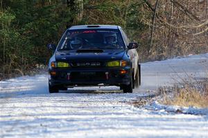 Jack Nelson / Isaac Zink Subaru Impreza on SS2, Nemadji Trail West.