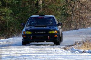 Jack Nelson / Isaac Zink Subaru Impreza on SS2, Nemadji Trail West.