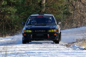 Jack Nelson / Isaac Zink Subaru Impreza on SS2, Nemadji Trail West.