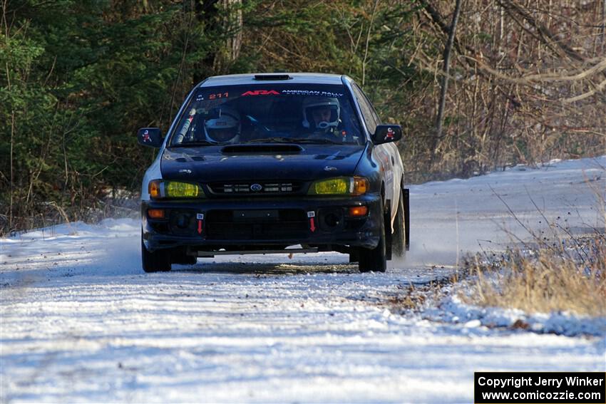 Jack Nelson / Isaac Zink Subaru Impreza on SS2, Nemadji Trail West.