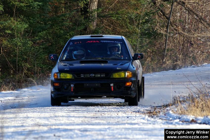 Jack Nelson / Isaac Zink Subaru Impreza on SS2, Nemadji Trail West.