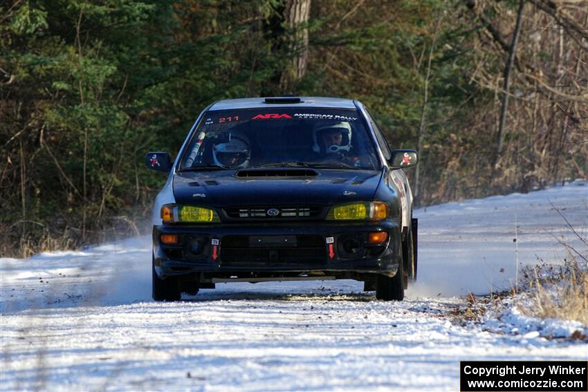 Jack Nelson / Isaac Zink Subaru Impreza on SS2, Nemadji Trail West.