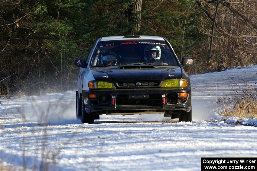 Jack Nelson / Isaac Zink Subaru Impreza on SS2, Nemadji Trail West.