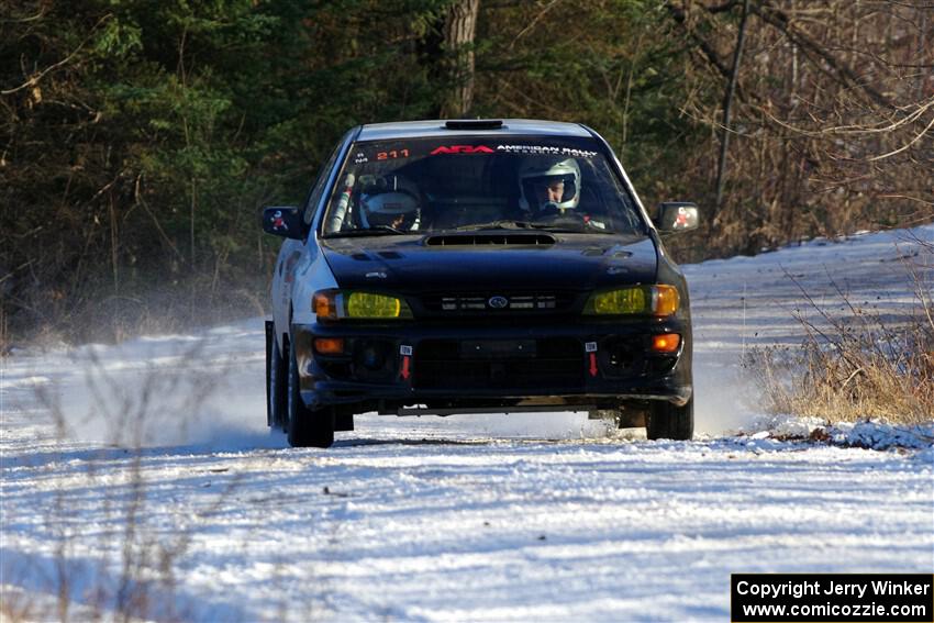 Jack Nelson / Isaac Zink Subaru Impreza on SS2, Nemadji Trail West.