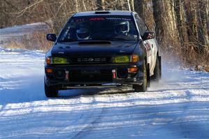 Jack Nelson / Isaac Zink Subaru Impreza on SS2, Nemadji Trail West.